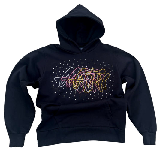 GLITCH LOGO BLING HOODIE